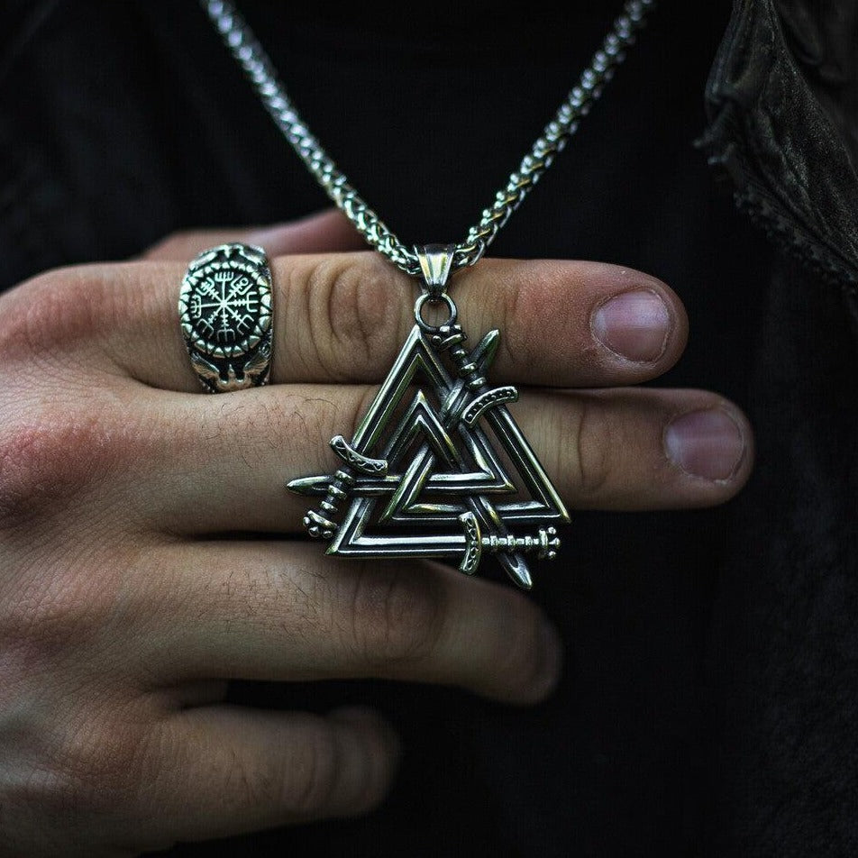 Valknut Sword Necklace