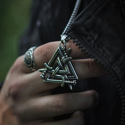 Valknut Sword Necklace