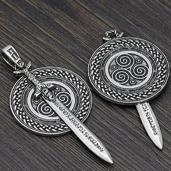 Warriors's Sword & Shield Necklace