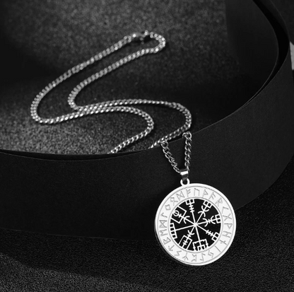 Viking Rune Compass Necklace