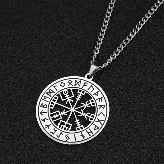 Viking Rune Compass Necklace