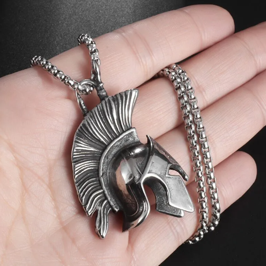 Spartan Helmet Necklace