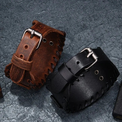 Viking Leather Braided Bracelet (21 Different Styles)