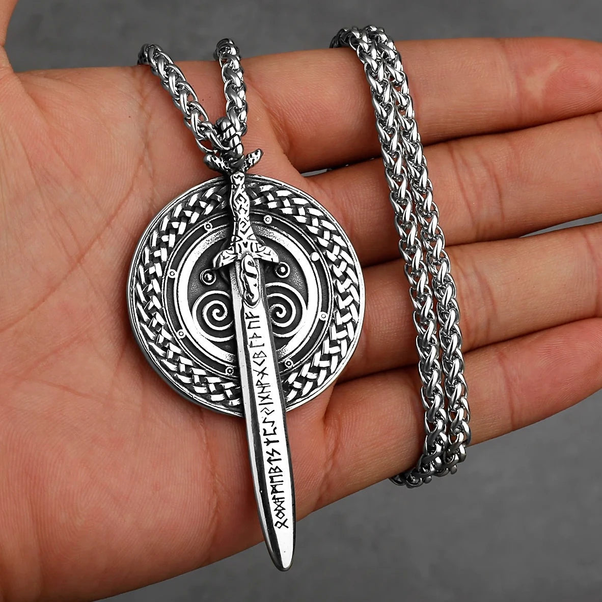 Warriors's Sword & Shield Necklace