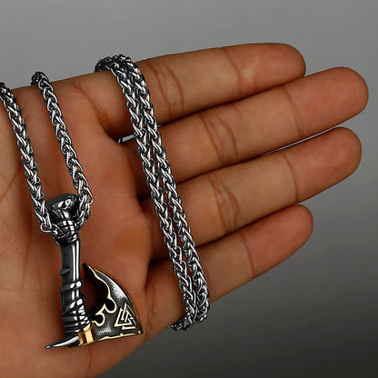 Valknut Axe Necklace