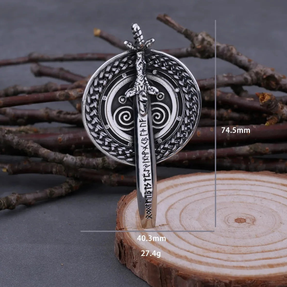 Warriors's Sword & Shield Necklace