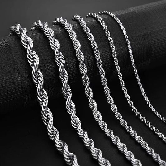 Silver Twisted Rope Chain