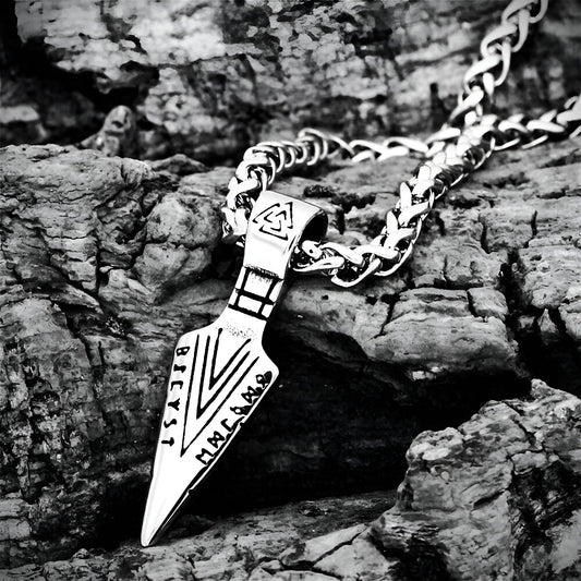 Valknut Spear Necklace