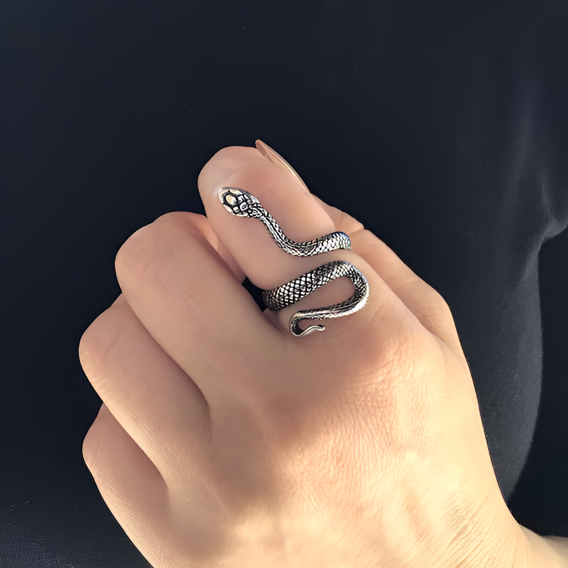 Svafnir Snake Ring (925 Sterling Silver)