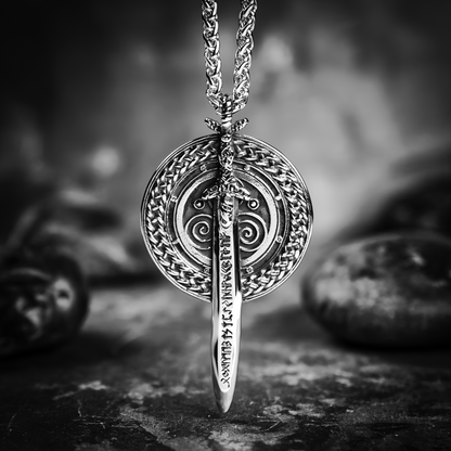 Warriors's Sword & Shield Necklace